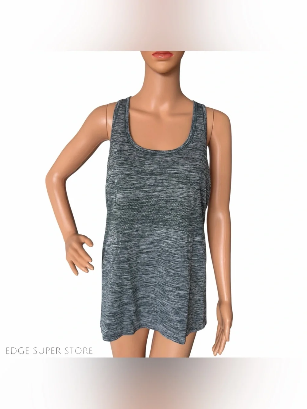 Lululemon Swiftly Tech Racerback Tank Top Gray Space Dye Women’s Size 12 EUC